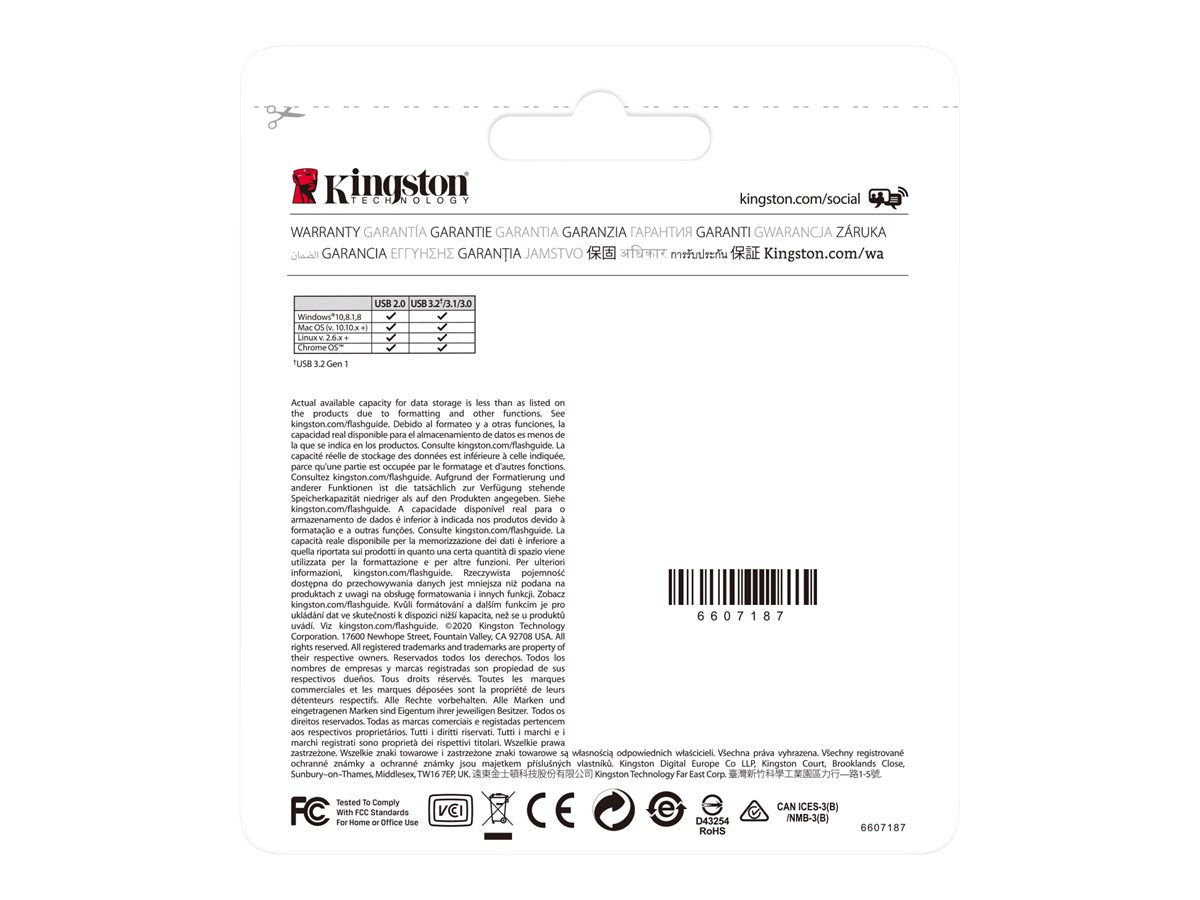 KINGSTON 256GB USB3.2 DataTraveler Gen1 Kyson Verpackung