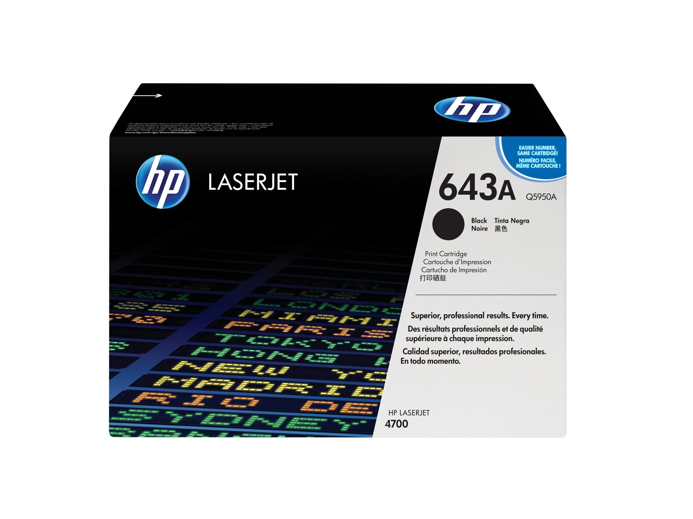 HP 643A Tonerpatrone Q5050A schwarz Vorderansicht