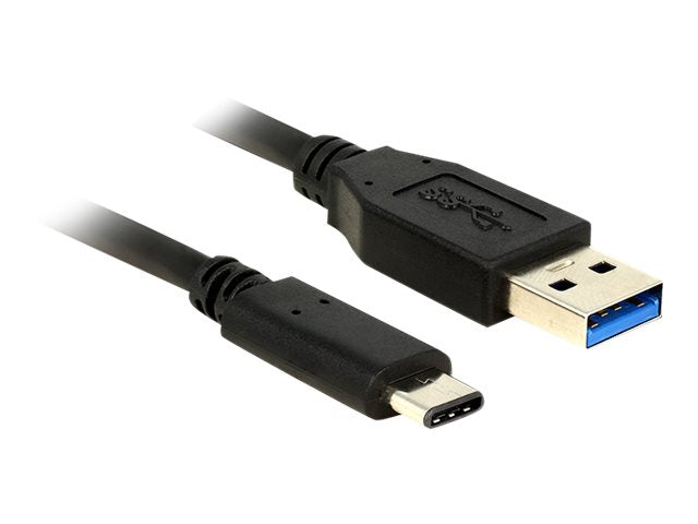 DELOCK Kabel USB 3.1 Gen 2 USB A Stecker > USB Type-C Stecker 1,0 m schwarz - Vorderansicht