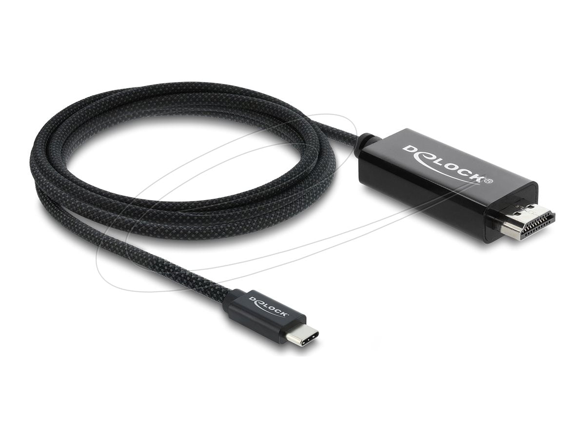 DELOCK Koaxiales USB Type-C zu HDMI Kabel DP Alt Mode 4K 60 Hz Vorderansicht