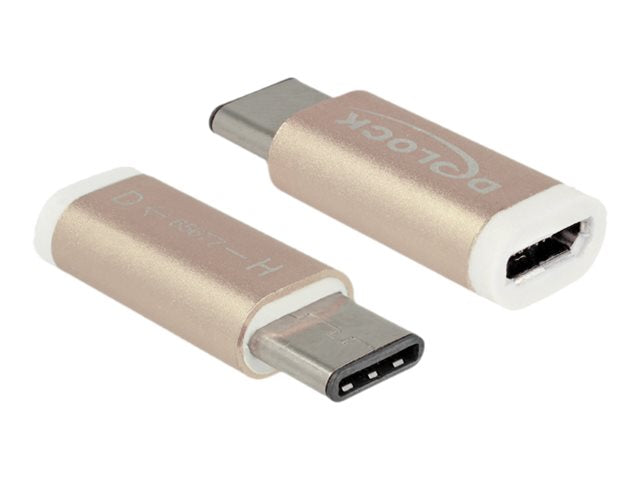DELOCK Adapter USB Type-C St Host > USB Micro B Buchse - Vorderansicht