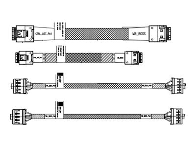 DELL BOSS N1 Kabel für R7625 Kundeninstallation - Vorderansicht