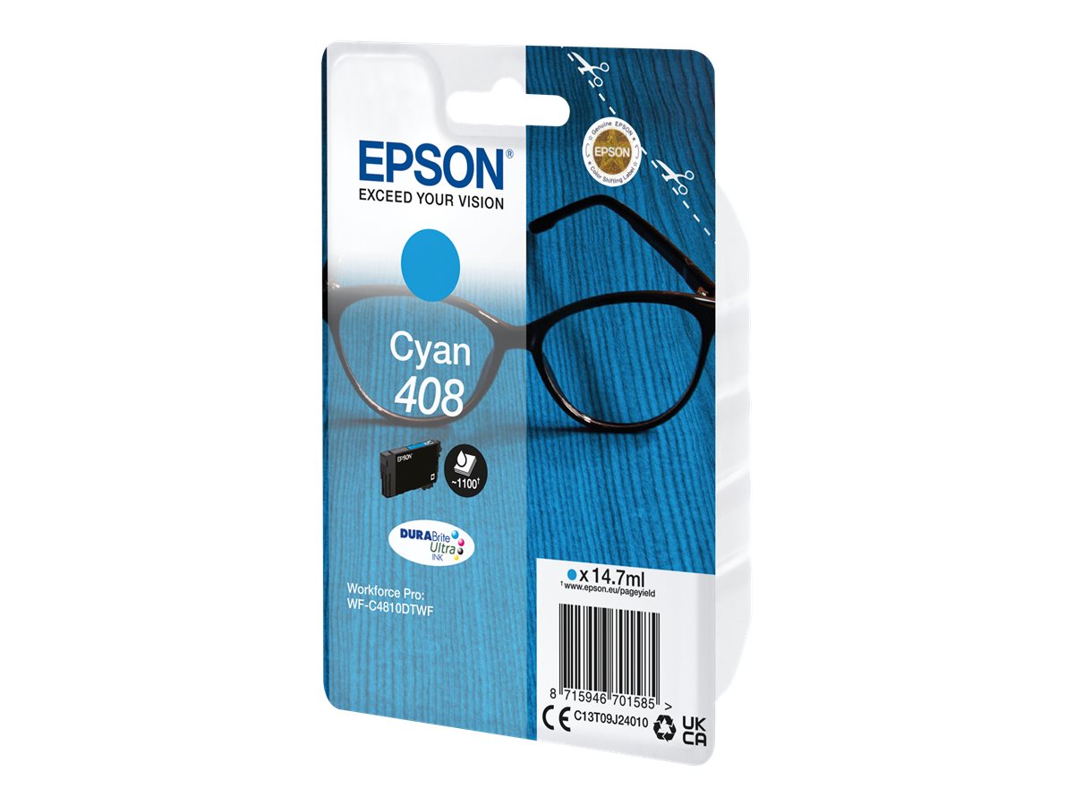EPSON 6LB Singlepack Cyan 408 DURABrite Ultra Ink - Verpackung
