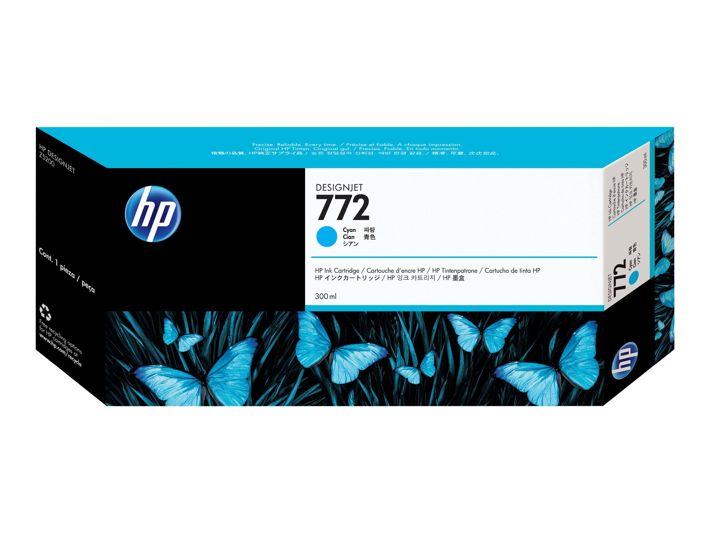 HP 772 original Ink cartridge CN636A cyan Vorderansicht