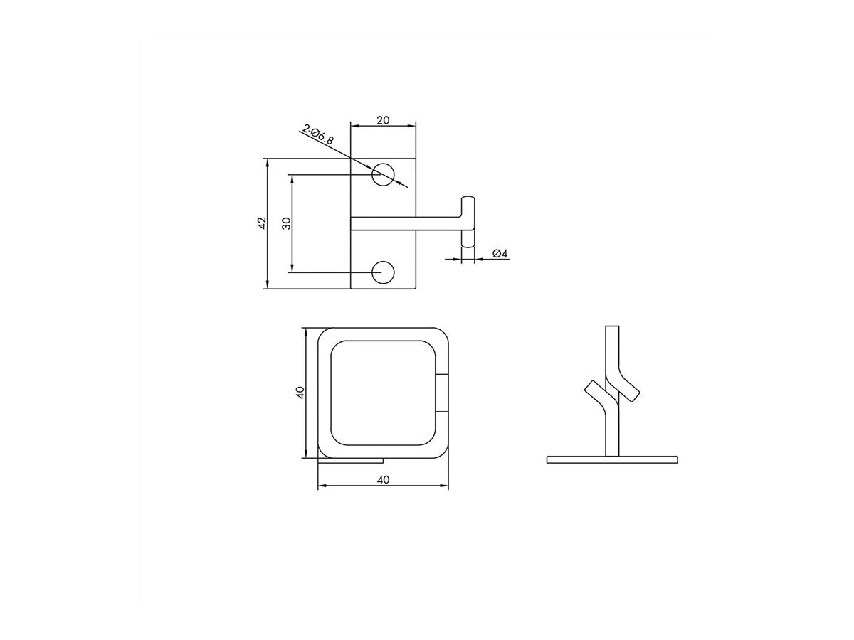 ROLINE Kabelöse 40x40mm Metall Verpackung