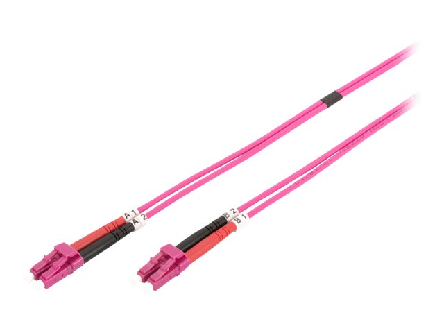 DIGITUS LWL Patchkabel LC zu LC Multimode OM4 -2m Vorderansicht