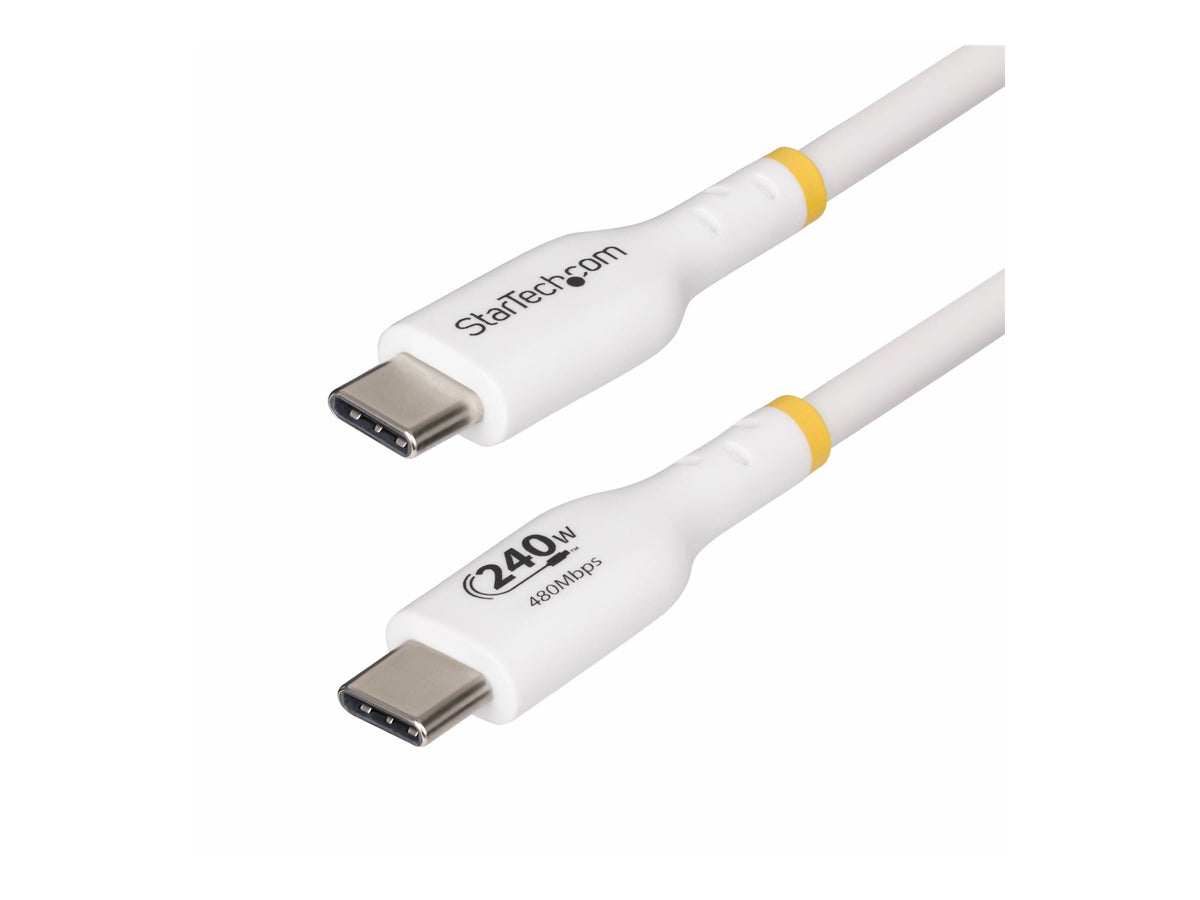 STARTECH.COM 3m Weisses USB-C Ladekabel USB-IF zertifiziert USB C Schnellladekabel 240W PD EPR USB C 2.0 Laptop-Ladekabel