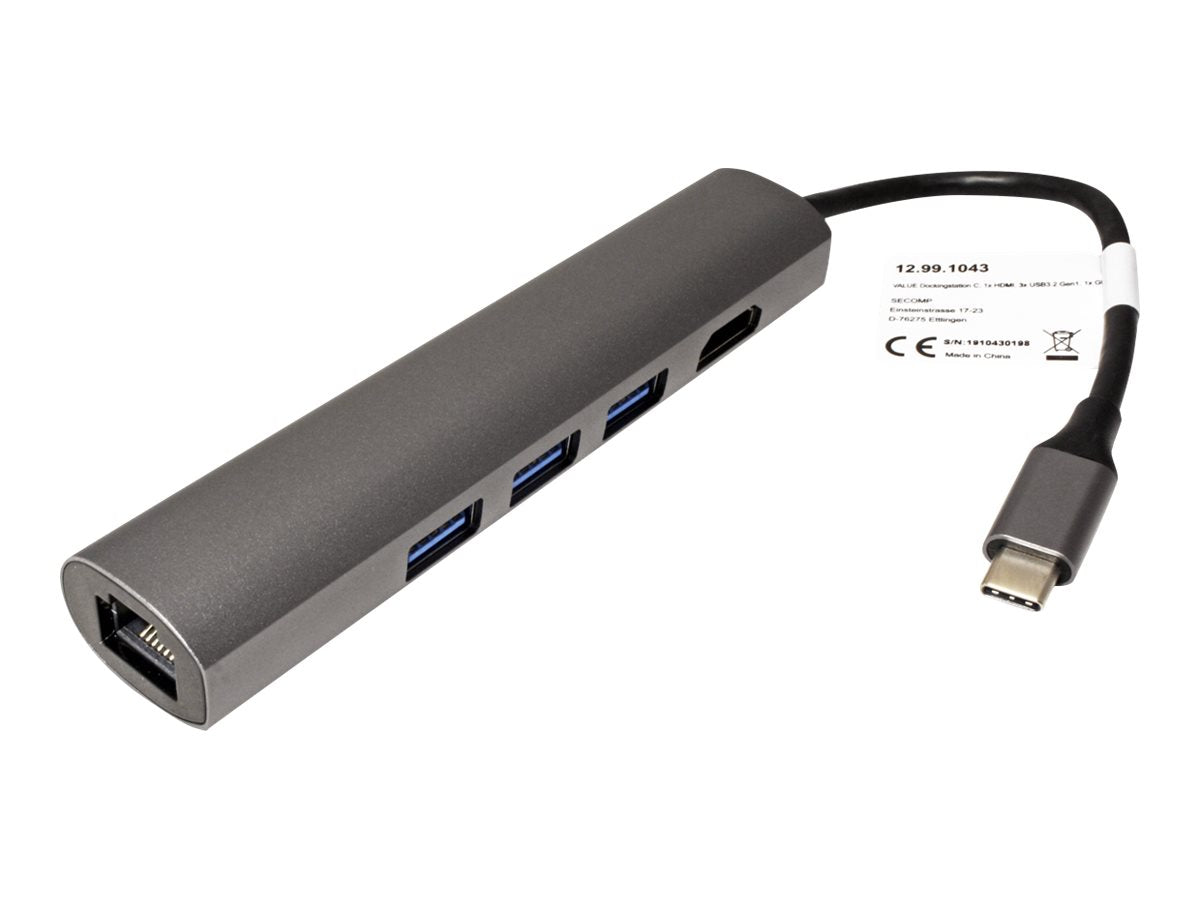 VALUE USB Typ C Dockingstation HDMI 4K Vorderansicht