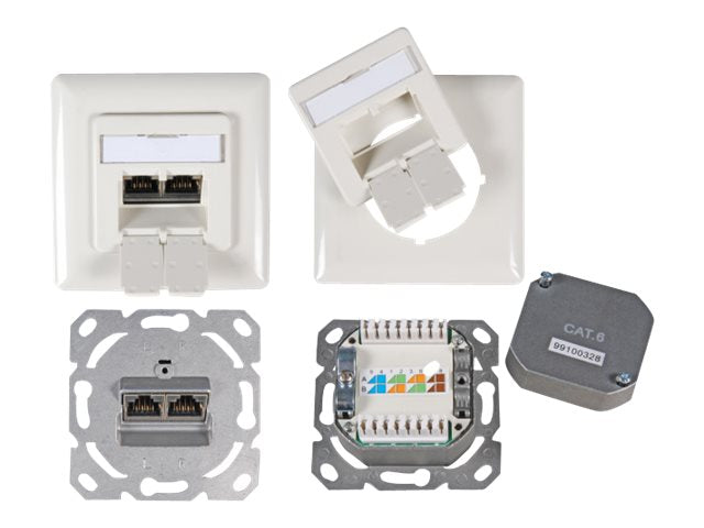 EFB Datendose Cat6 250MHz WEISS Vorderansicht