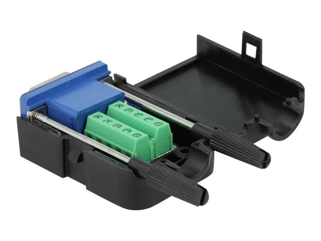 DELOCK Adapter VGA 15 Pin Buchse zu Terminalblock 10 Pin mit Gehäuse - Detailansicht