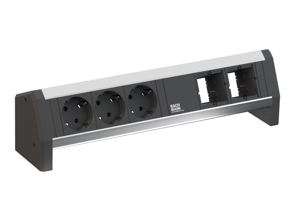 BACHMANN DESK 3xCEE7/3 sw 2xCM 1m 3G1,5mm GST18 Vorderansicht