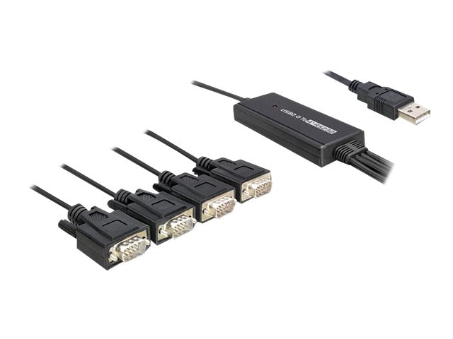 DELOCK USB 2.0 Seriell 4x9 Pin St Adapter Verpackung
