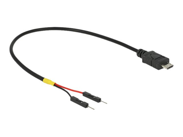 DELOCK USB Stromkabel micro-B auf 2 x Pfostenstecker Vorderansicht