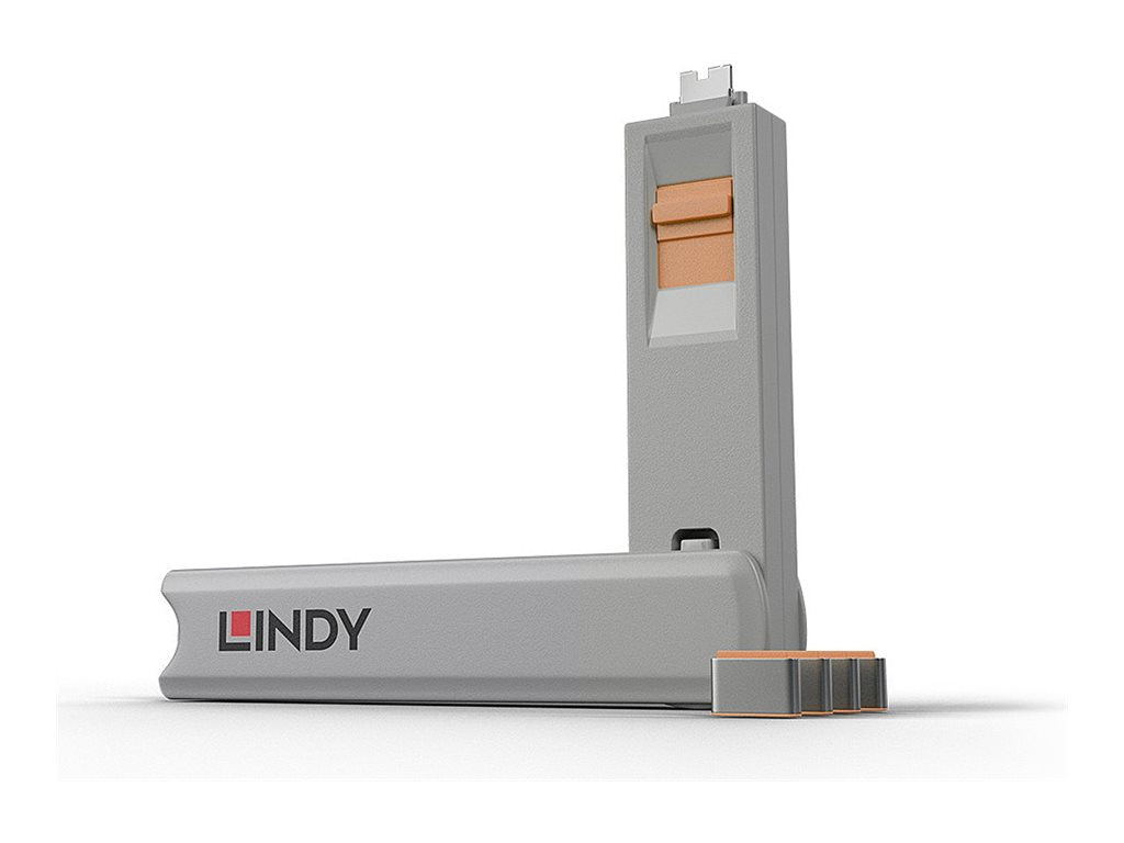 LINDY USB Typ C Port Schloss orange - Anwendung