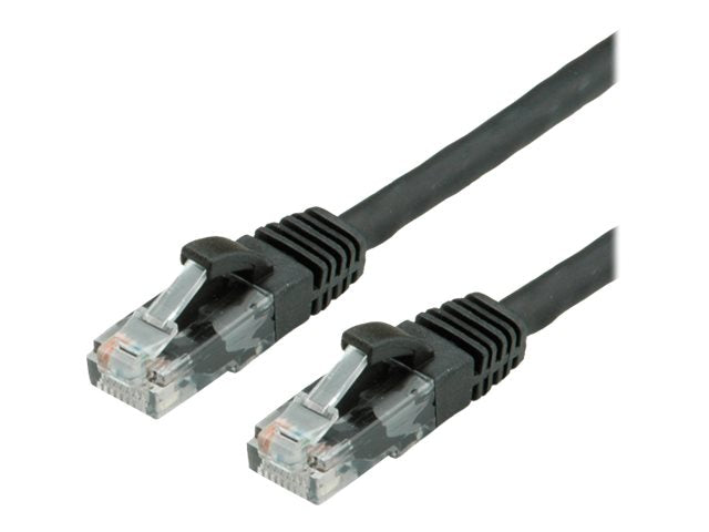 VALUE Patchkabel Kat.6A Class EA UTP schwarz 7m - Vorderansicht