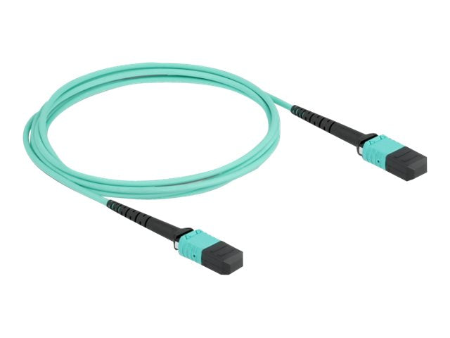 DELOCK LWL Kabel MPO Buchse zu MPO Buchse 12 Fasern Polarität B Multimode OM4 50/125 2m - Vorderansicht