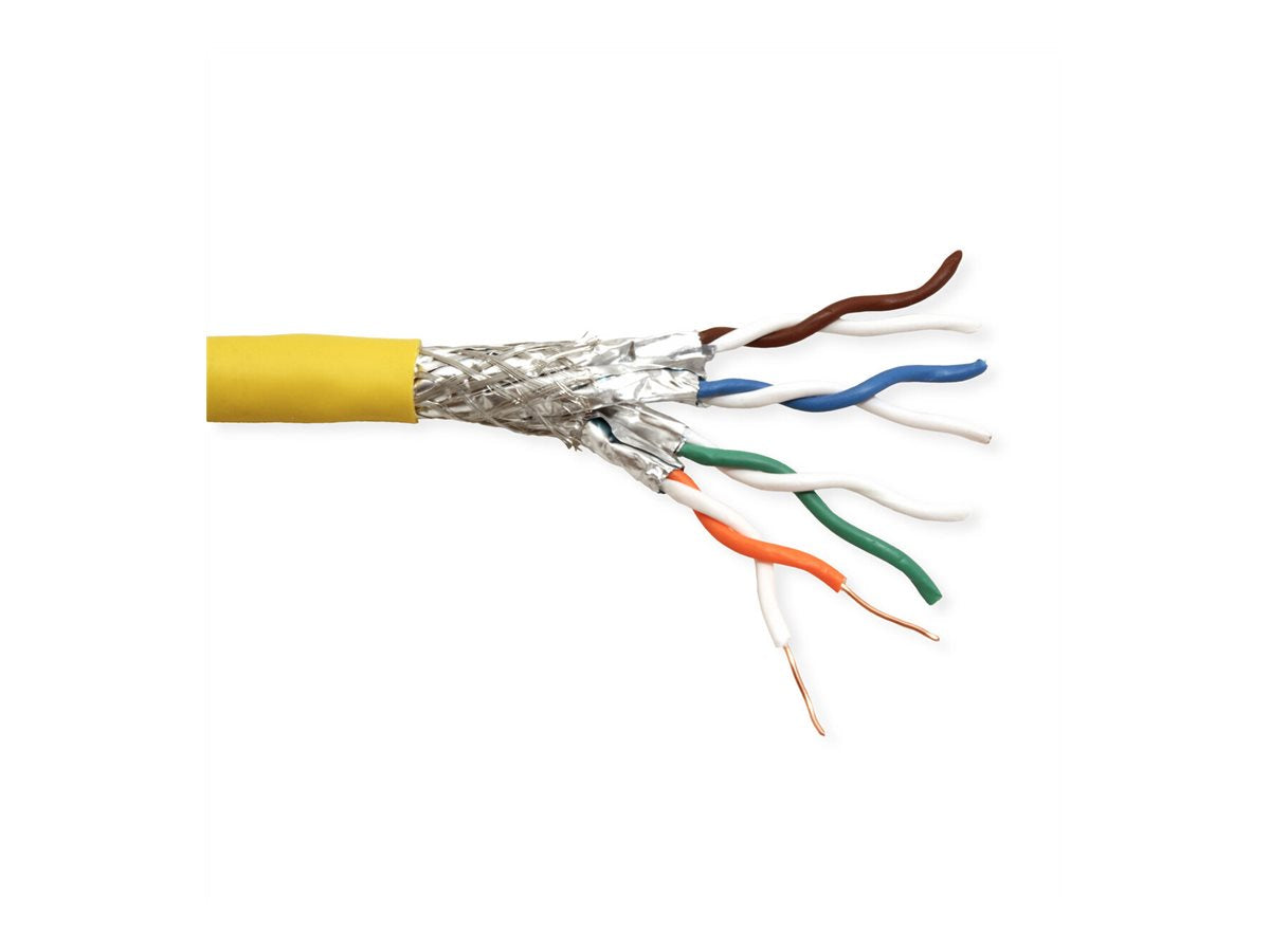 ROLINE S/FTP-PiMF-Kabel Kat.8 Class I Massivdraht AWG22 LSOH 100m - Vorderansicht