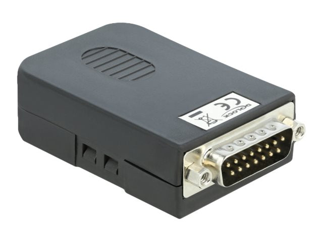 DELOCK Sub-D15 Stecker zu Terminalblock Adapter mit Gehäuse