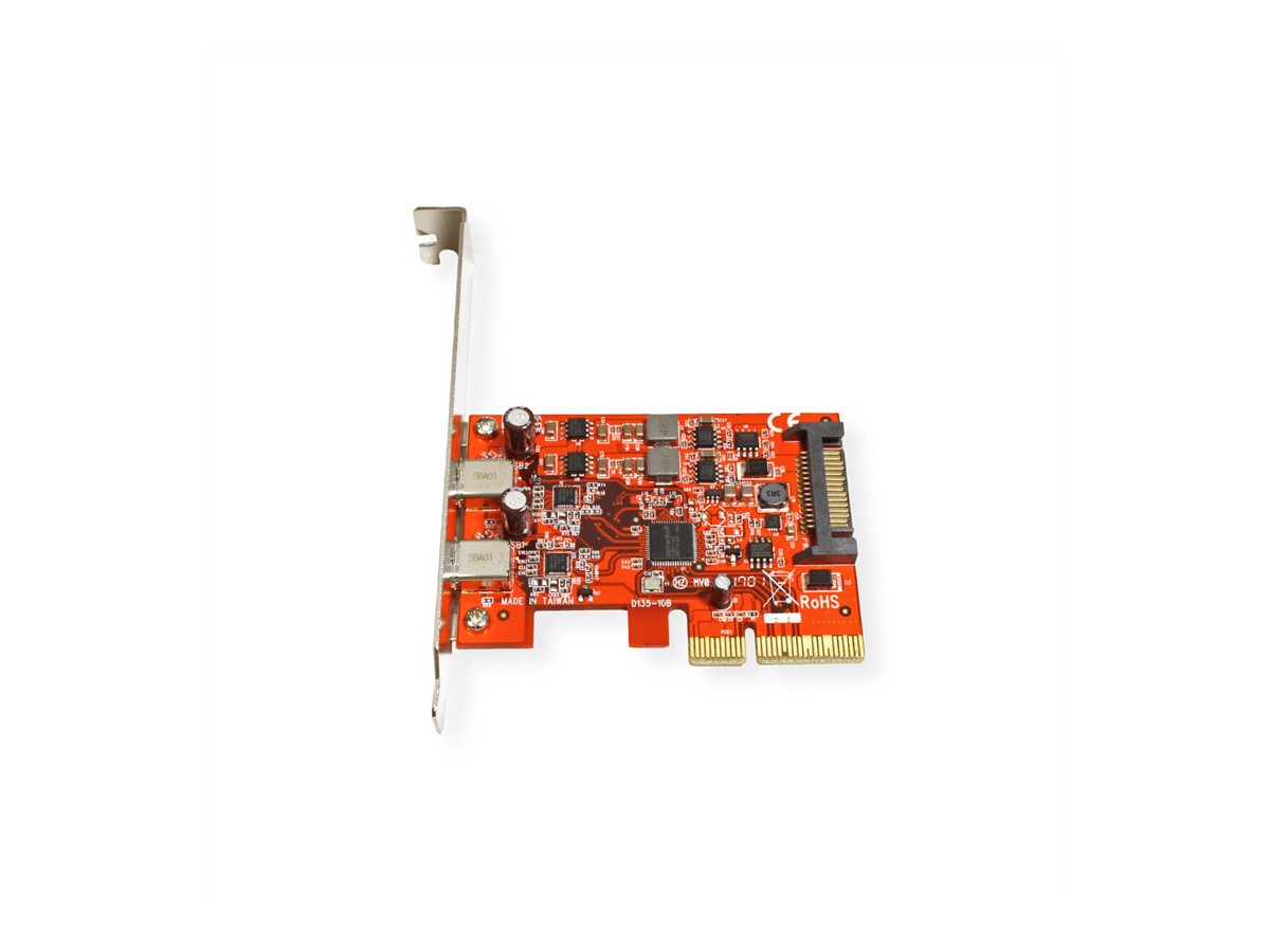 ROLINE PCI-Express-Karte USB 3.2 Gen 2 2x USB-C Verpackung