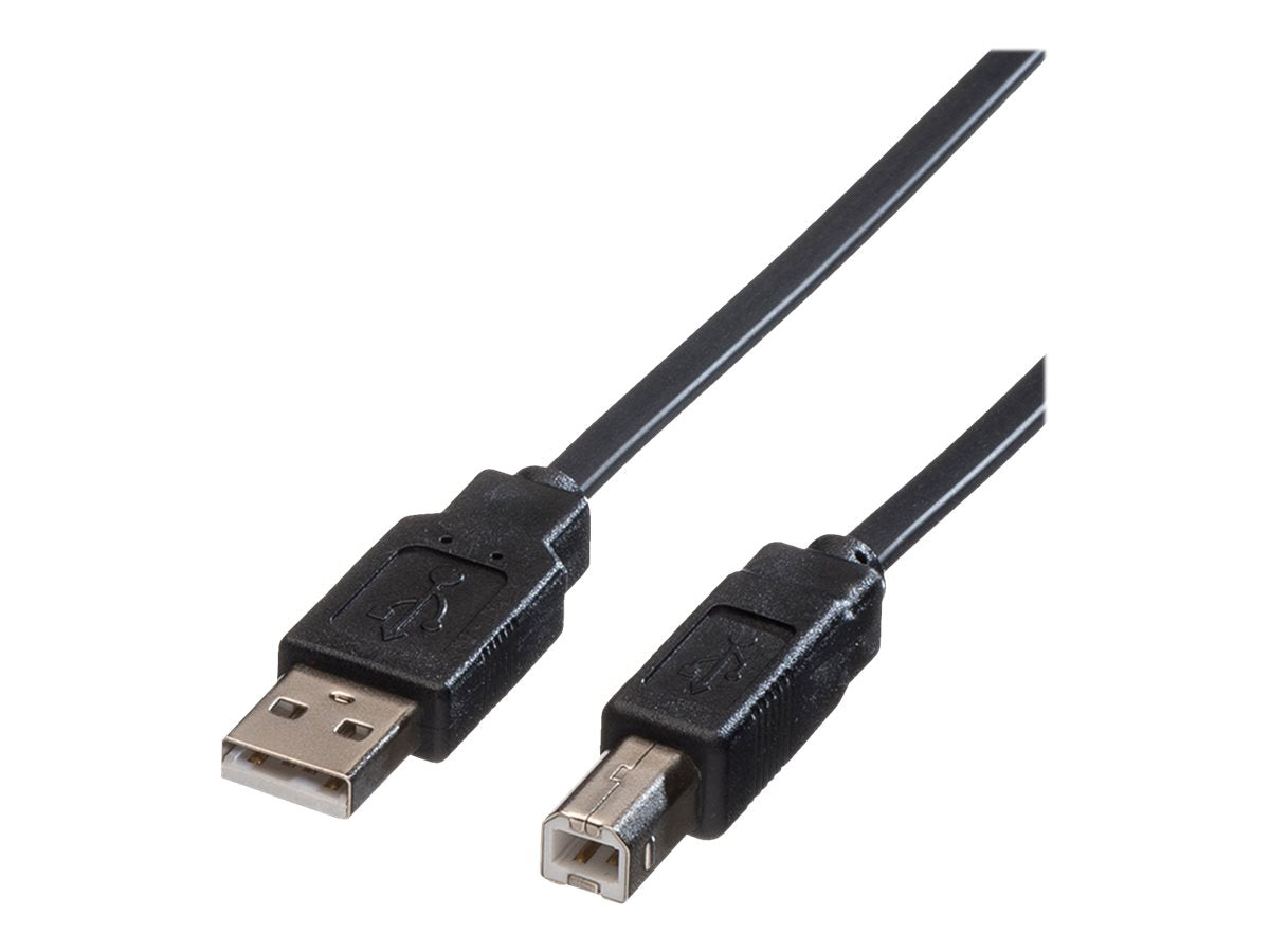 ROLINE USB 2.0 Notebook-Flachkabel Typ A-B 0,8m - Verpackung