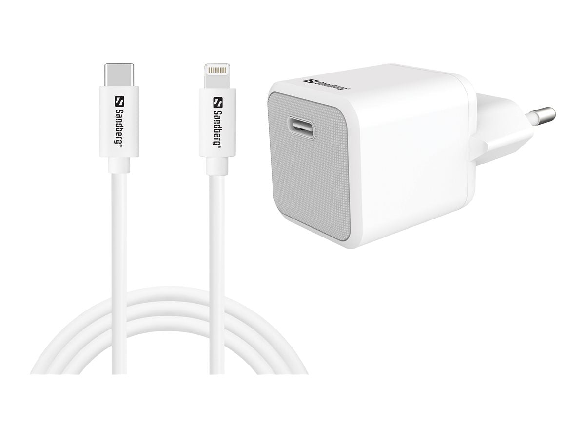 SANDBERG USB-C AC Charger 20W +Lightning 1M