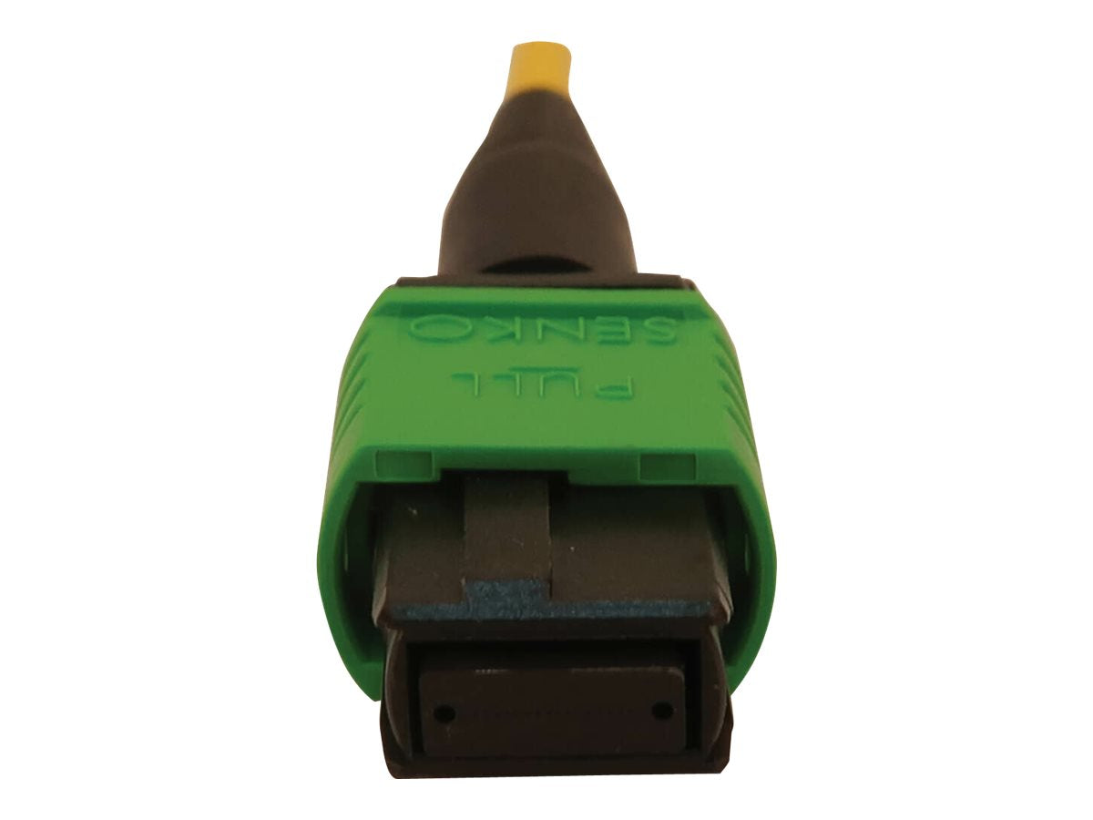 EATON TRIPPLITE 40/100/400G Singlemode 9/125 OS2 Breakout Fiber Optic Cable 16F MTP/MPO-APC to 8x Duplex SN-UPC F/M Yellow 3m