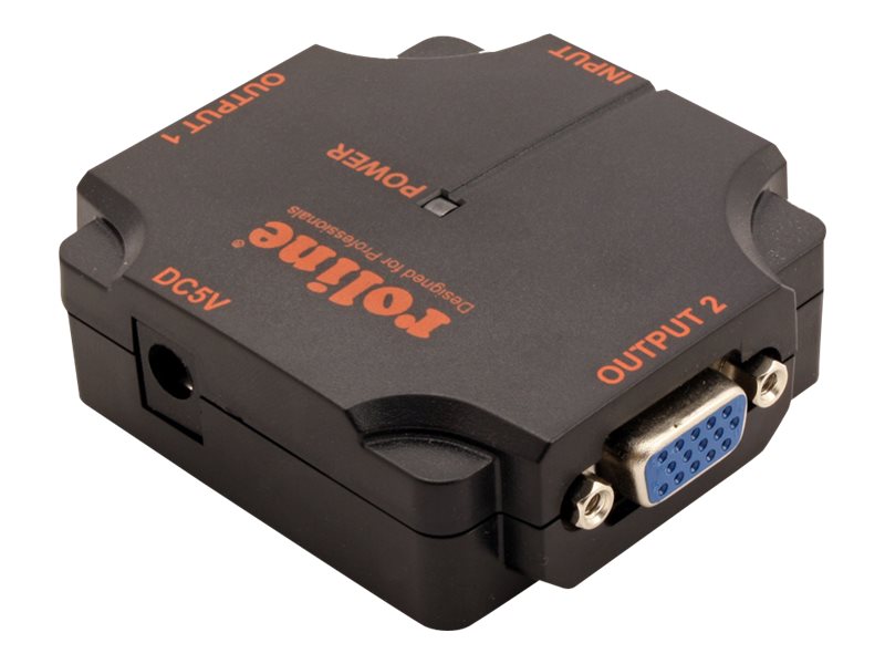 ROLINE VGA Video-Splitter hochauflösend 450mHz 2-fach Detailansicht