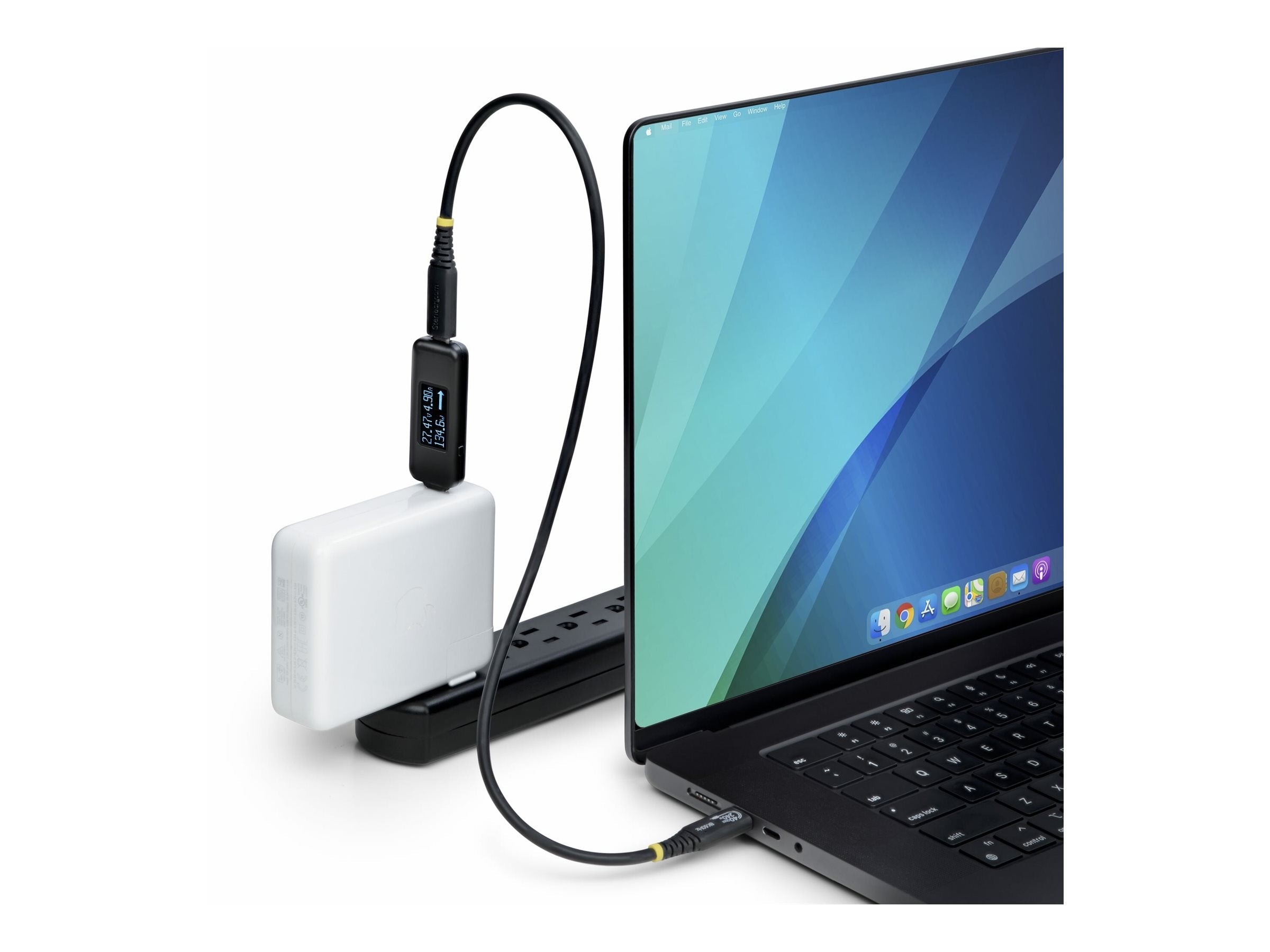 STARTECH.COM USB-C Stromtester/Kabeltester Bidirektionales Digitalmultimeter fur Leistung Spannung und Strom 240W PD EPR