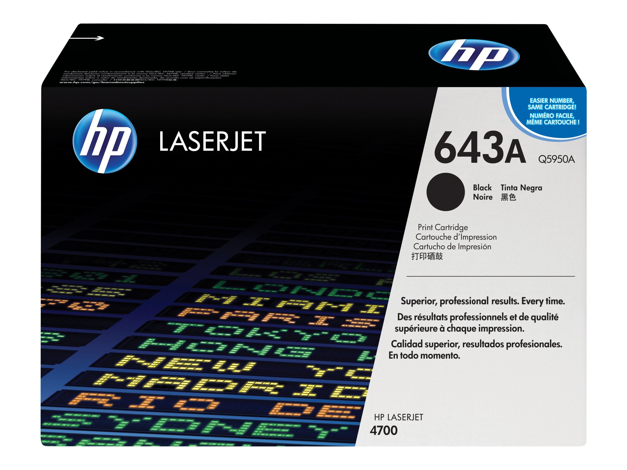 HP 643A Tonerpatrone Q5050A schwarz Detailansicht