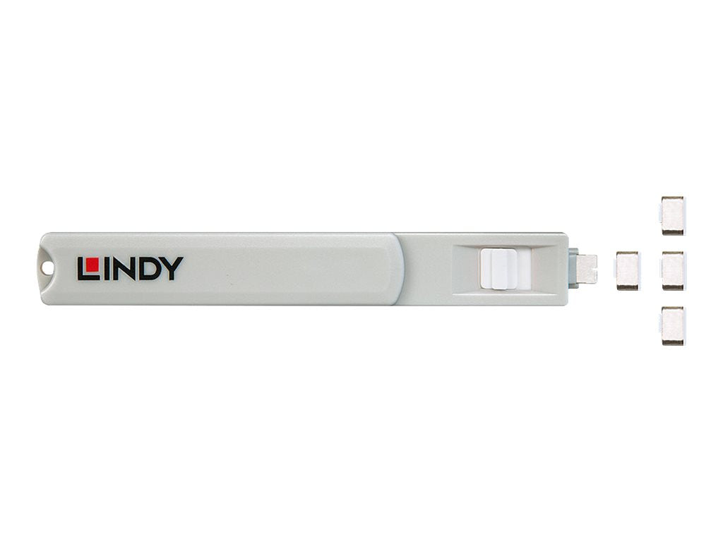 LINDY USB Typ C Port Schloss weiss - Vorderansicht