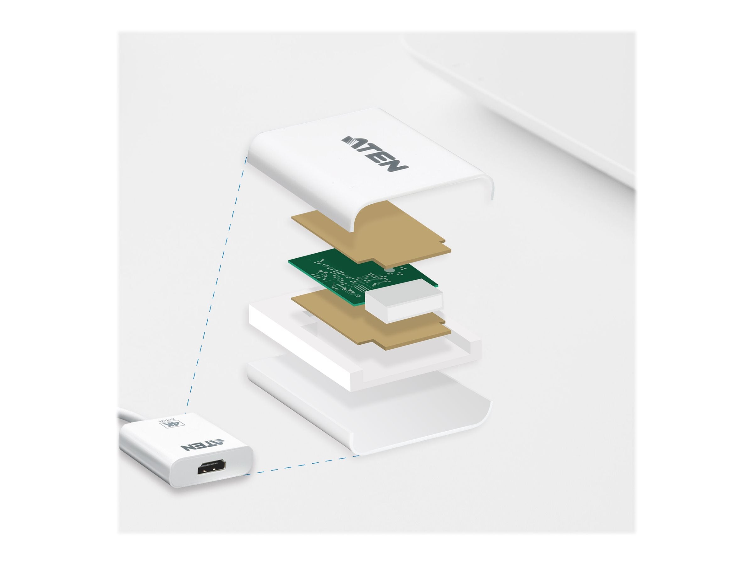 ATEN VC981mini DP to 4K HDMI Adapter Anschlussansicht