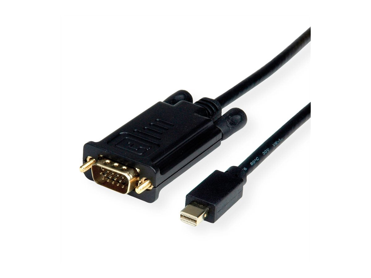VALUE Kabel Mini DisplayPort - VGA Mini DP ST - VGA ST schwarz 5m Verpackung