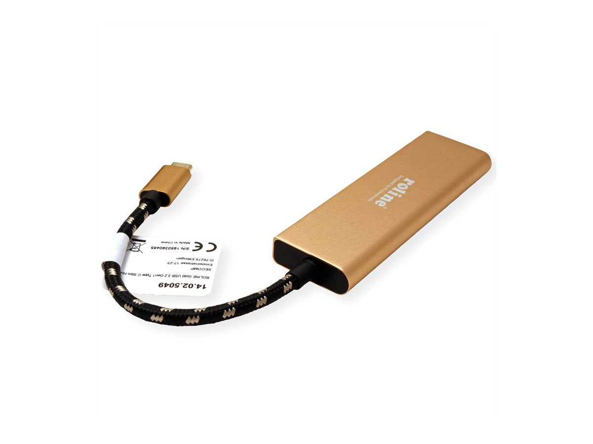 ROLINE GOLD USB 3.2 Gen 1 Hub 4fach Typ C Anschlusskabel im Einsatz