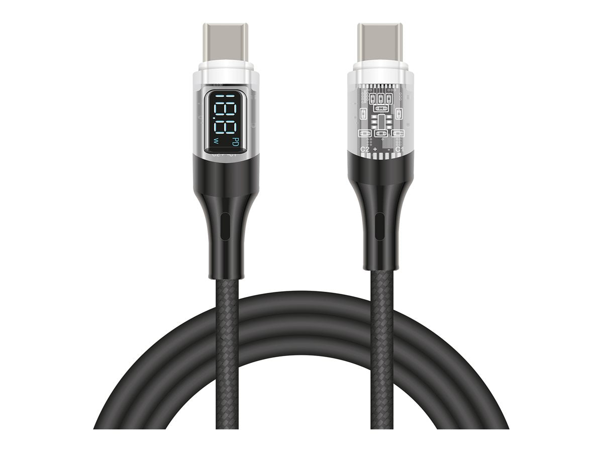 DELOCK USB 2.0 Daten- und Schnellladekabel USB Type-C Stecker zu Stecker PD 3.0 100 W - Vorderansicht