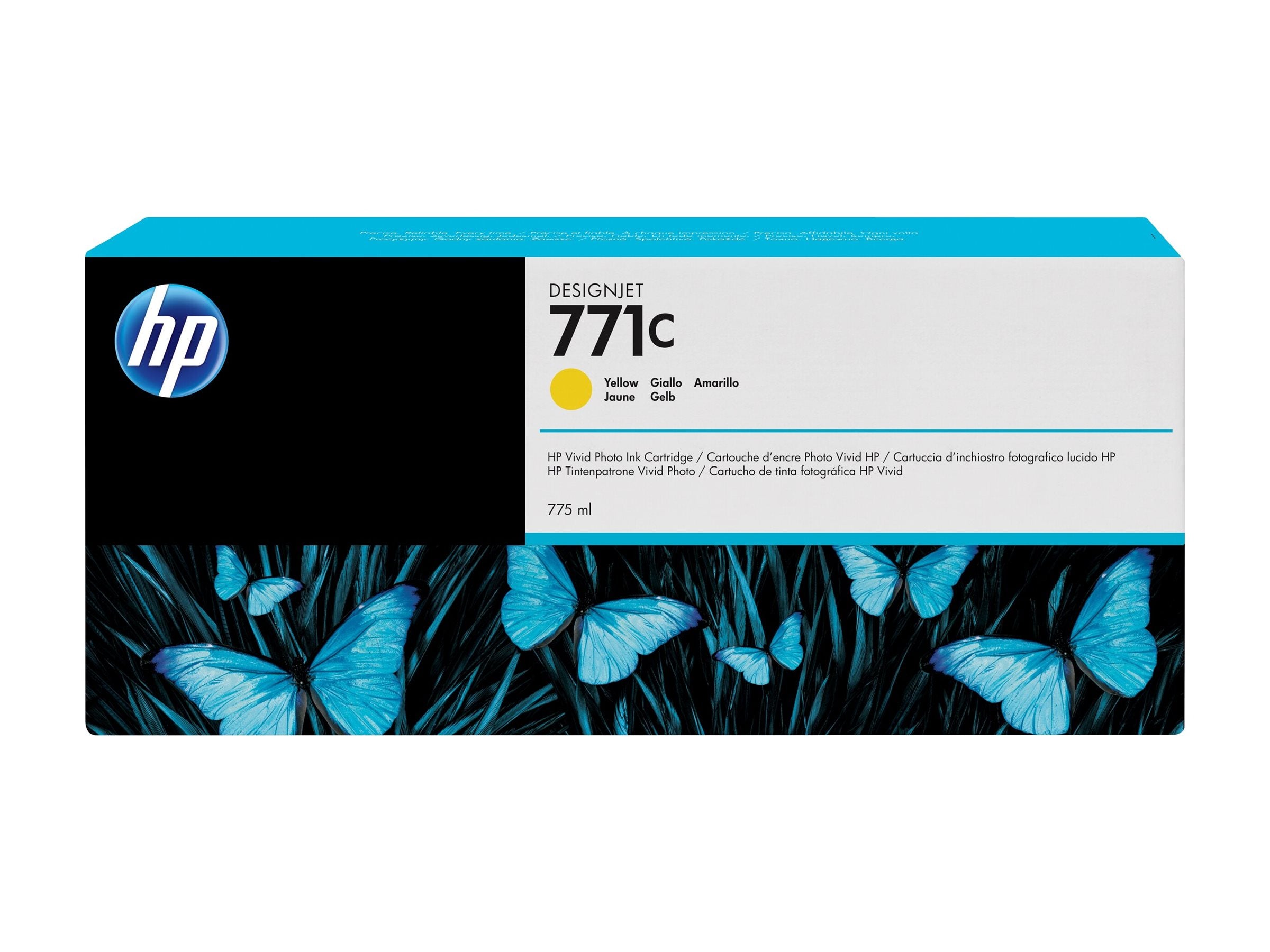 HP 771C Original Tinte gelb Vorderansicht