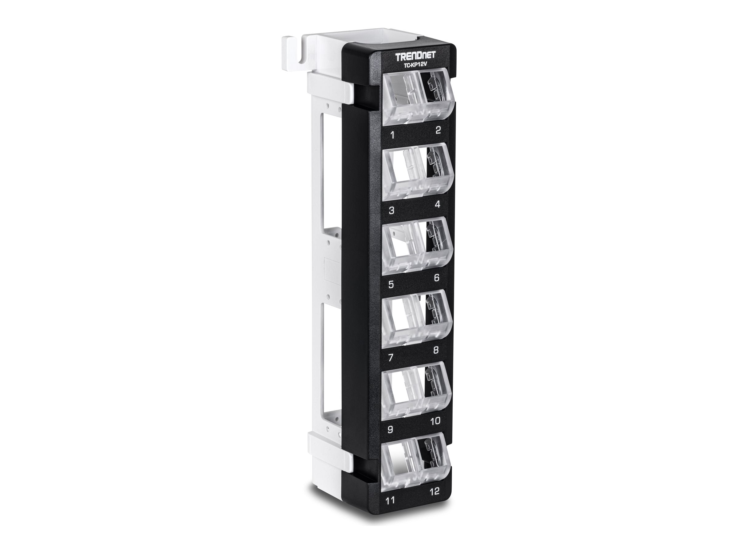 TRENDNET TC-KP12V Keystone Patchfeld 12-Port Vorderansicht