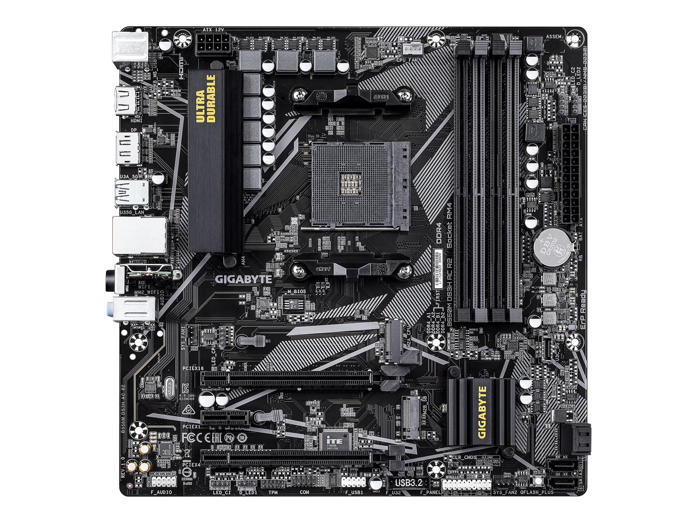 GIGABYTE B550M DS3H AC R2 Motherboard Vorderansicht