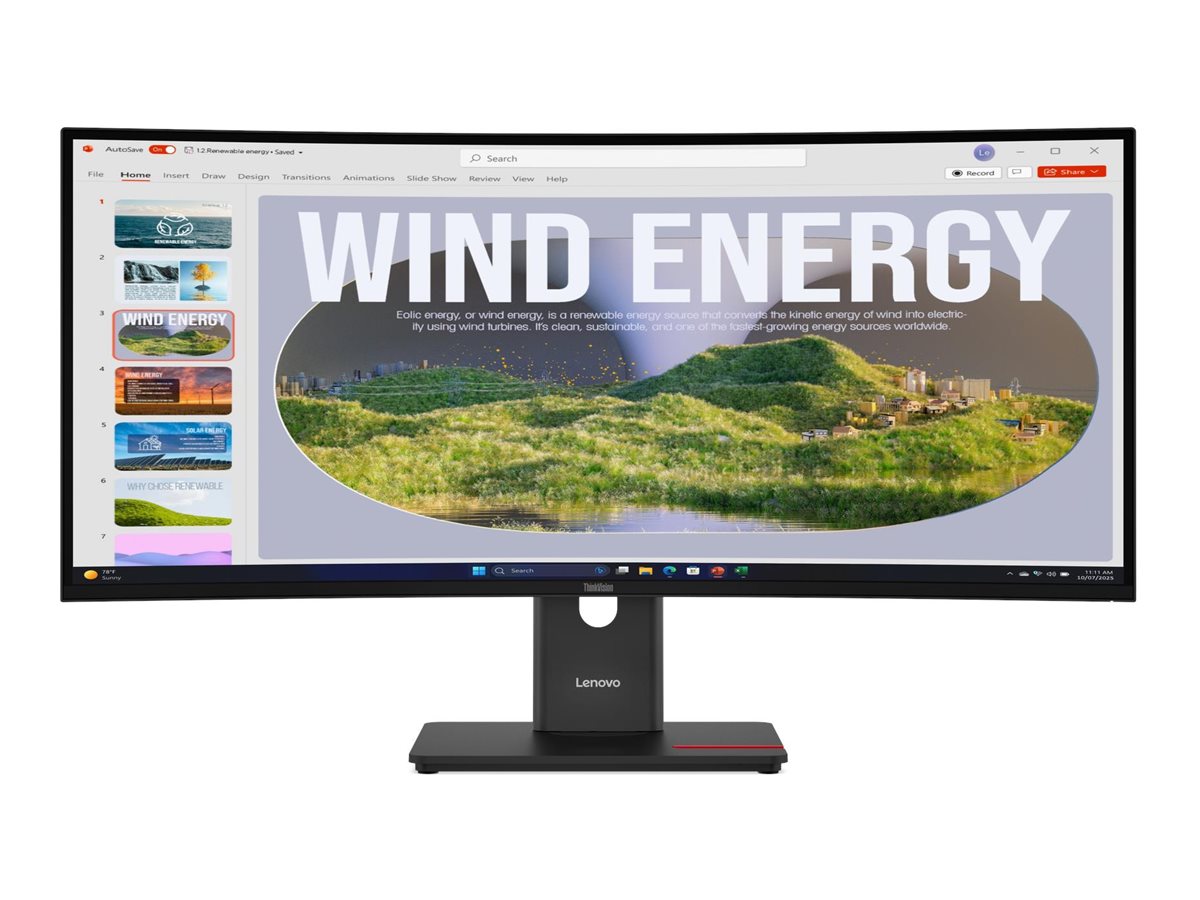 LENOVO ThinkVision T34WD-40 Monitor Vorderansicht