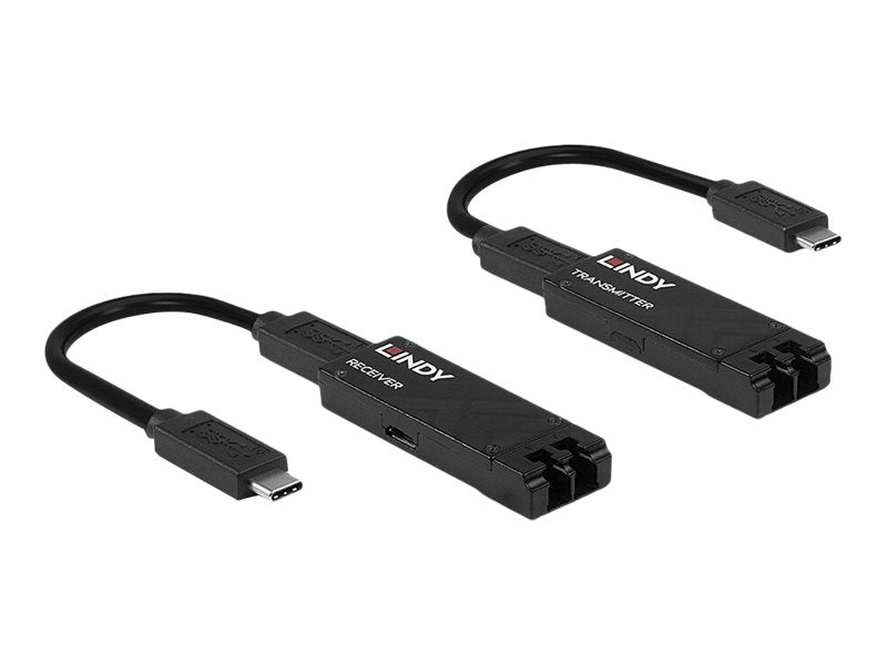 LINDY 100m Fibre Optic USB 3.2 Type C Extender Anschlussansicht
