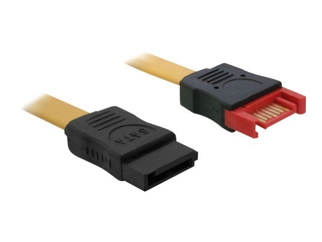 DELOCK Kabel SATA 6Gb/s 50cm gelb Verlängerung St/Bu - Vorderansicht