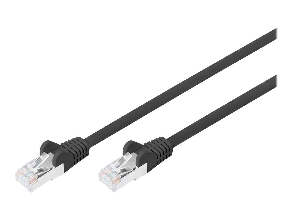 DIGITUS Patchkabel CAT6 RJ45 St/St 3.0m S-FTP AWG 27/7 LSZH sw - Vorderansicht