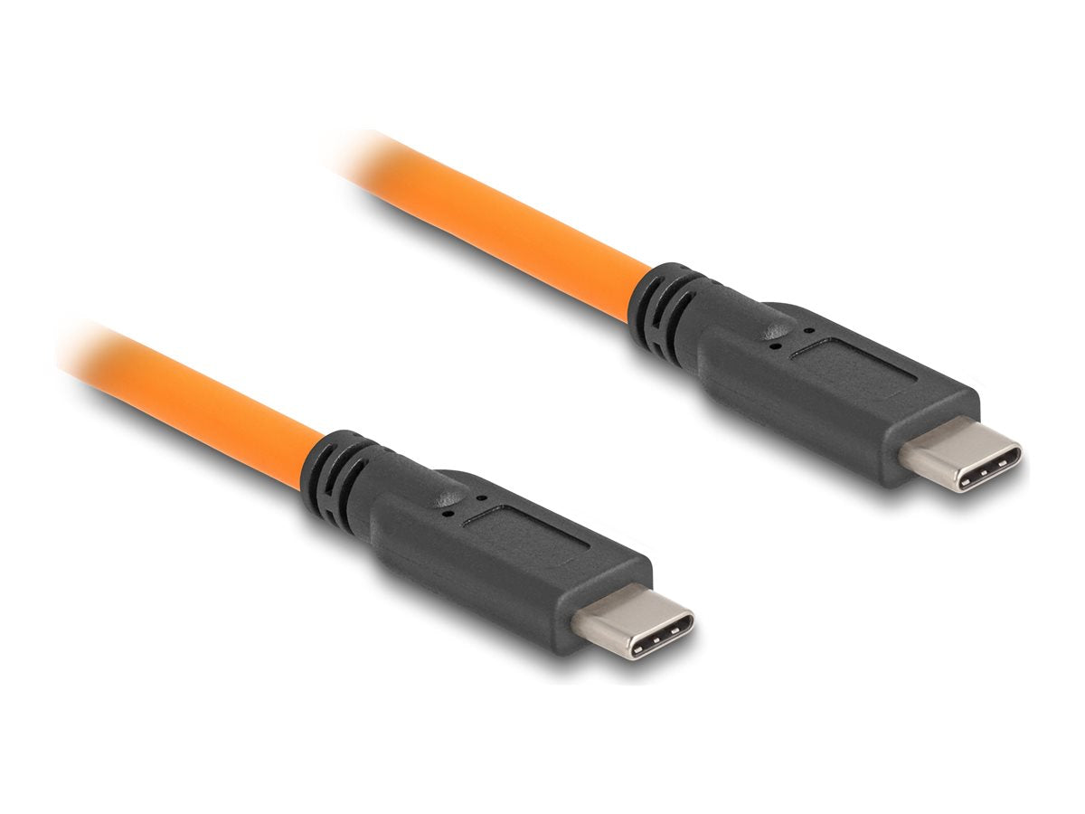DELOCK USB 5 Gbps Kabel USB Type-C Stecker zu USB Type-C Stecker 1m orange - Vorderansicht