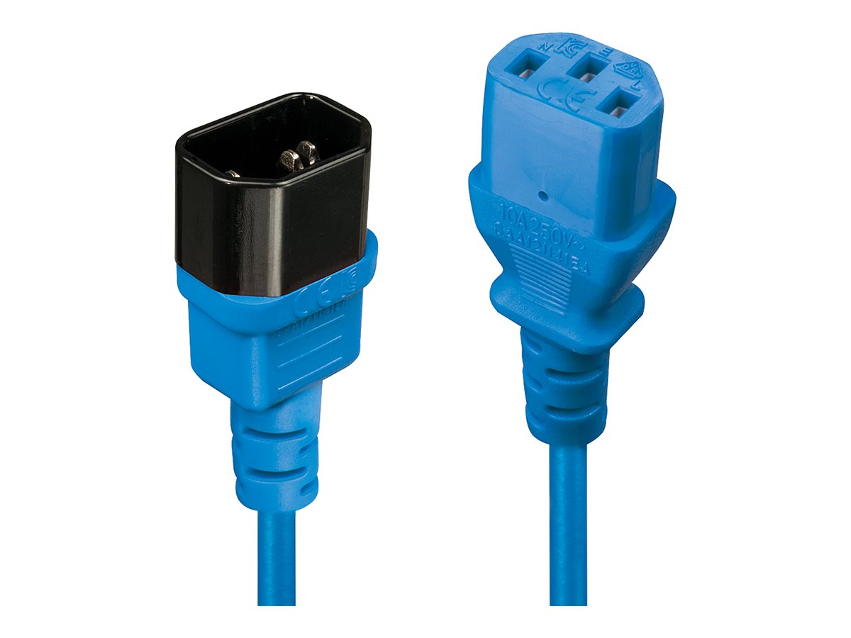 LINDY 1m IEC Verlängerung blau - Verpackung