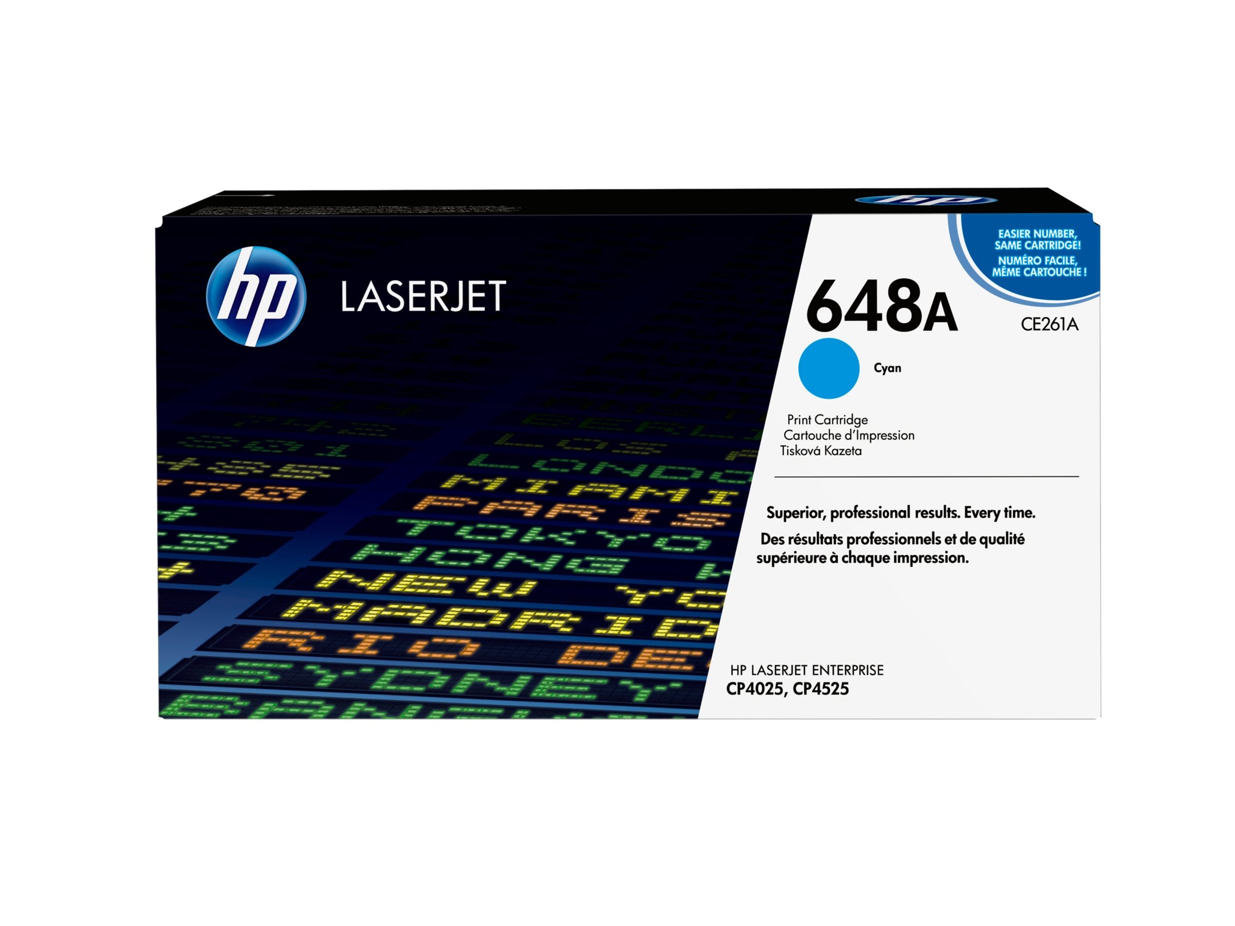 HP 648A Tonerpatrone CE261A Cyan Verpackung
