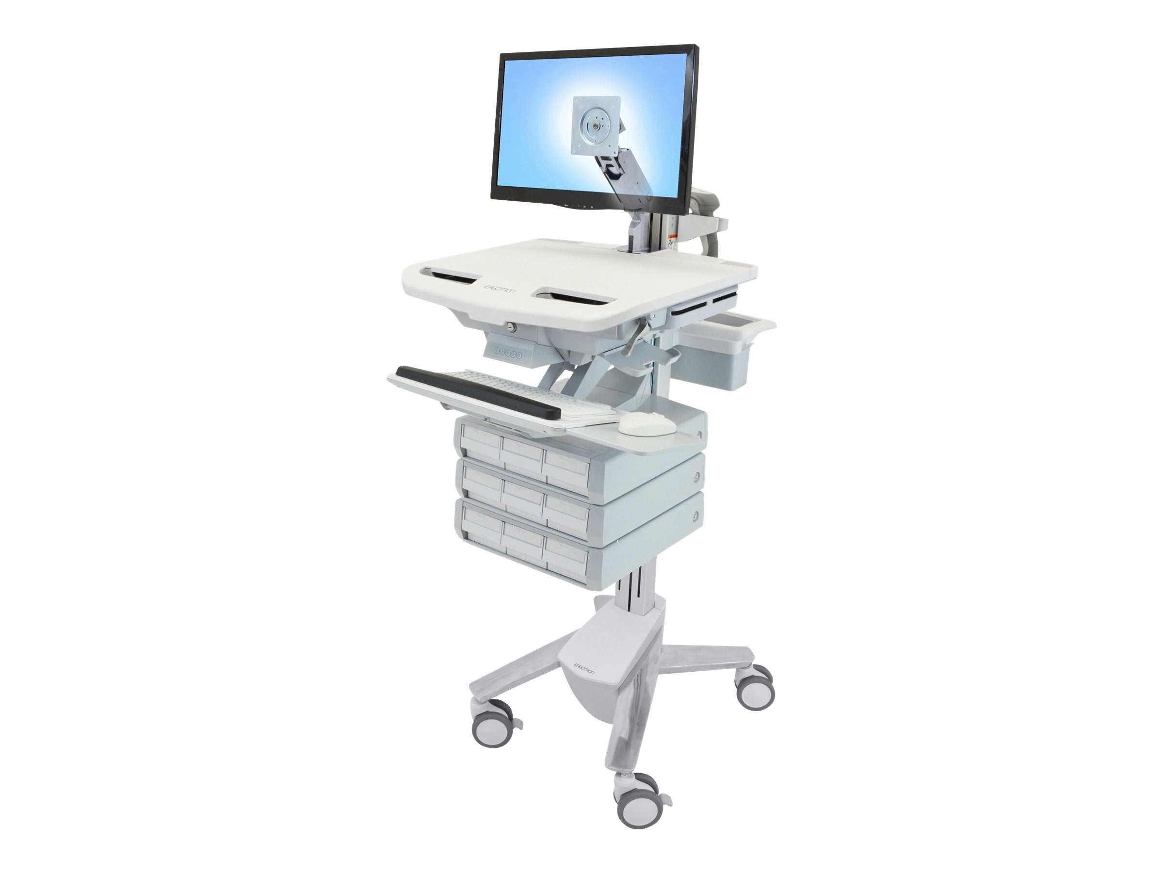 Detailansicht der Schubladen des ERGOTRON StyleView Wagens