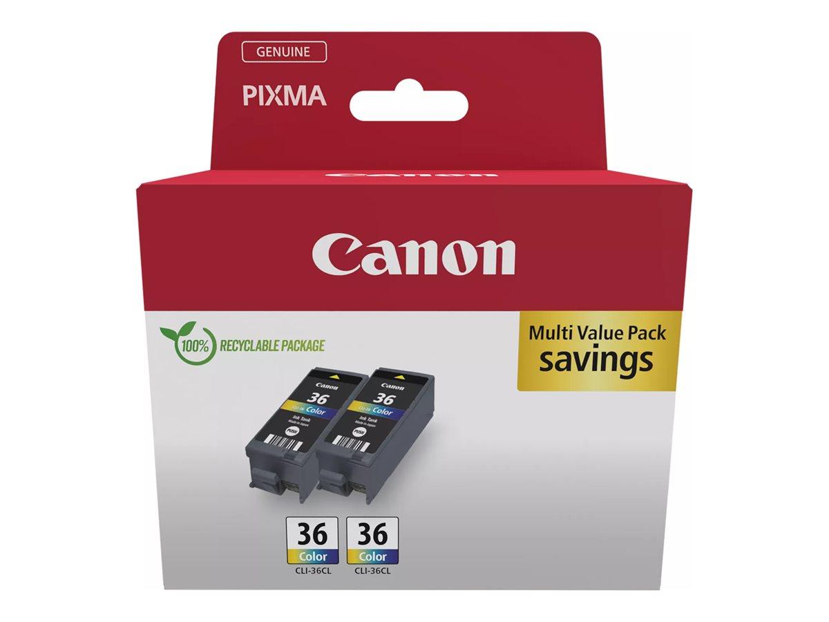 CANON CLI-36 Ink Cartridge Twin Pack Vorderansicht