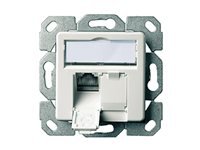 TELEGÄRTNER Dose AMJ45 UP/50 2 x RJ-45 Kat.5e Class D alpinweiss