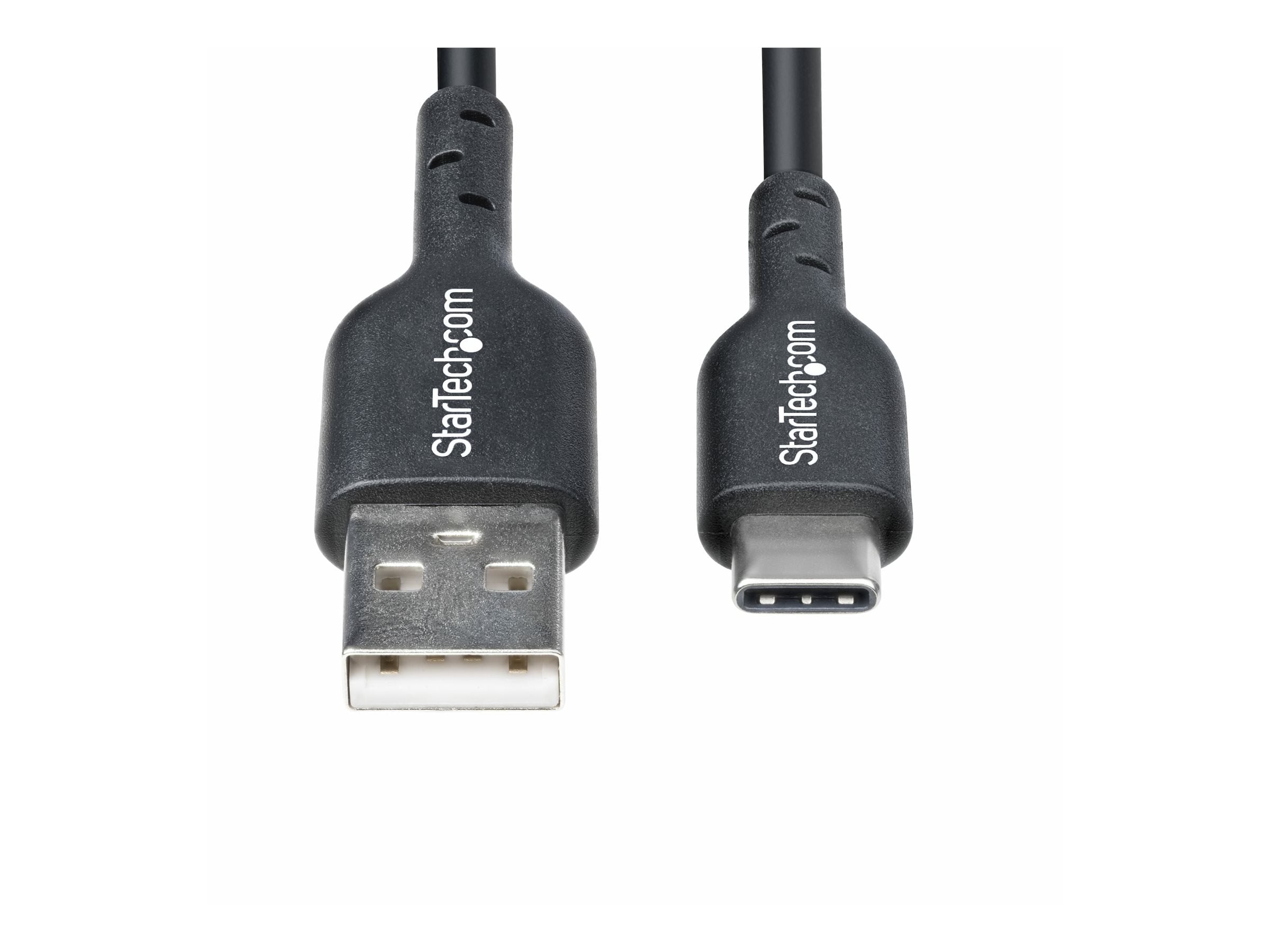 STARTECH.COM 1m USB-A auf USB-C Ladekabel USB-A auf Typ-C Schnellladekabel 3A USB 2.0 Datenubertragung Schwarz