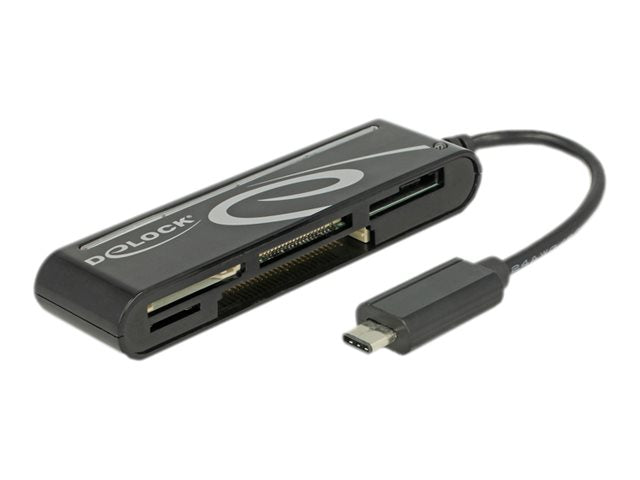 DELOCK USB 2.0 Card Reader USB Type-C Stecker 5 Slots - Vorderansicht
