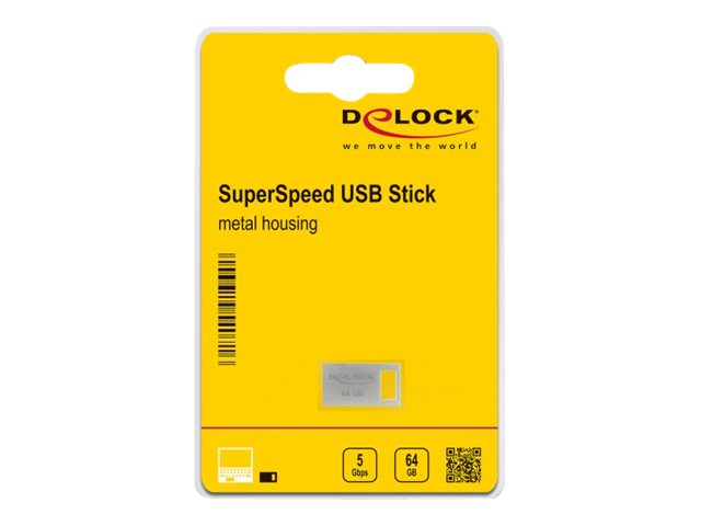 DELOCK USB 3.2 Gen 1 Speicherstick 64GB Verpackung
